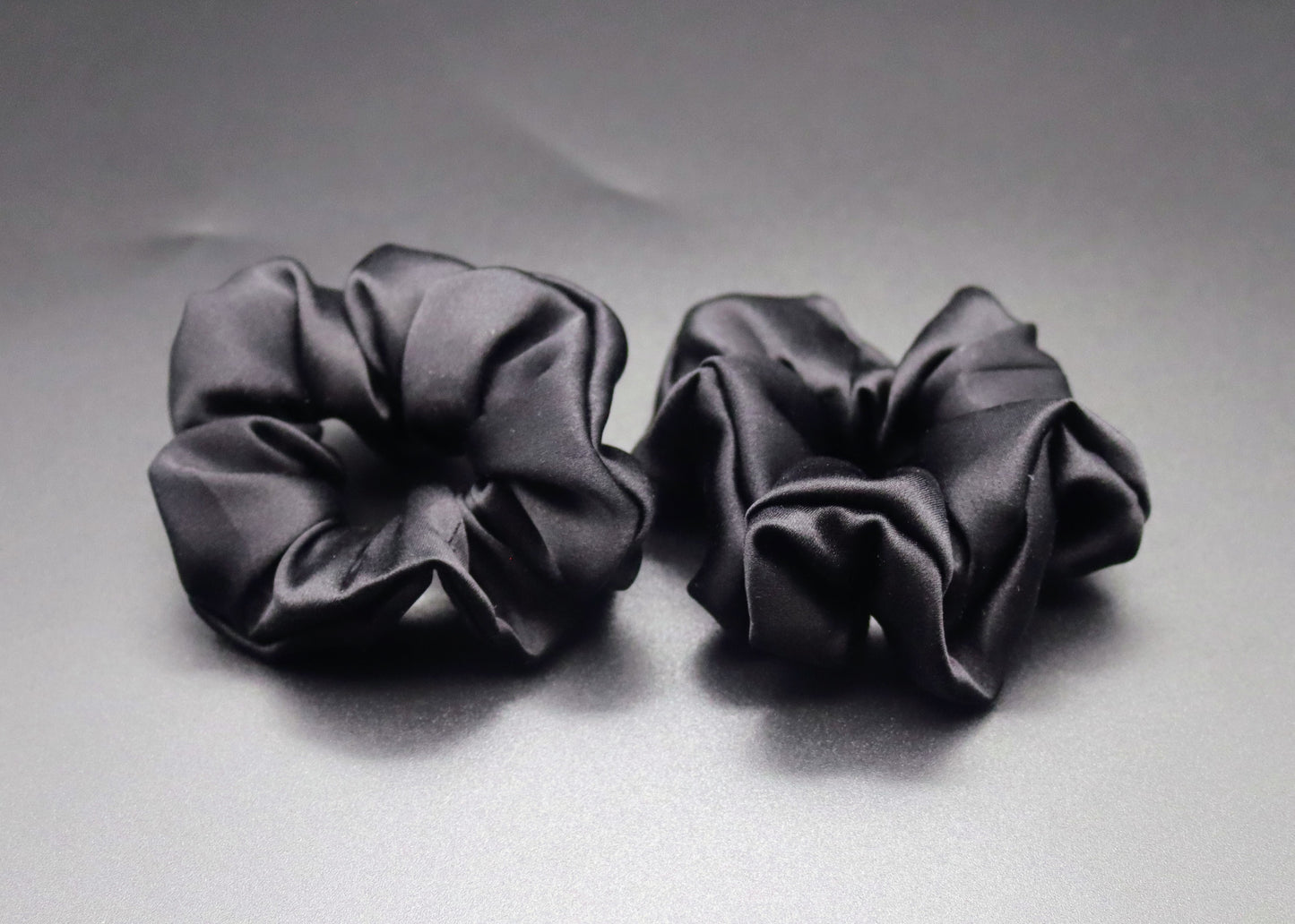 Silk Black Scrunchie (Mini Size)