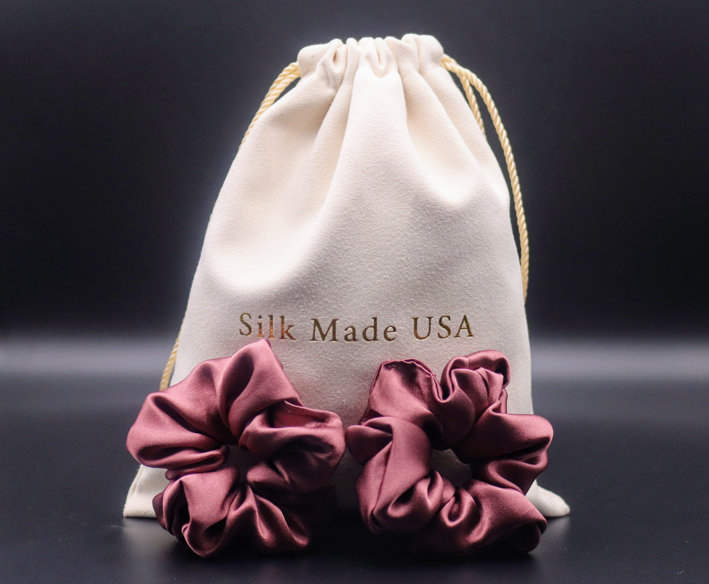 Silk Brown Scrunchie (Mini Size)