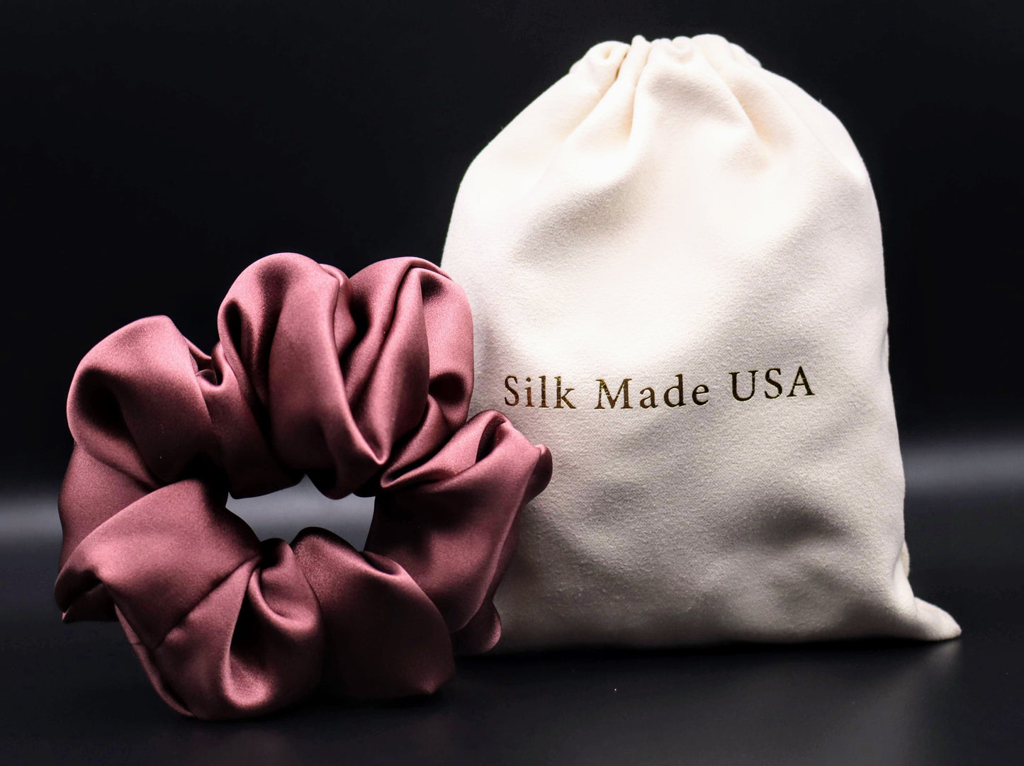 Silk Brown Scrunchie (standard size)